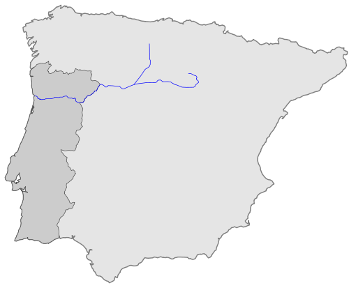 map of Douro river